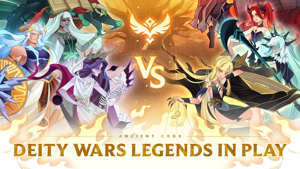 Ancient Gods: Card Battle RPG MOD APK на Android — Много денег и кристаллов — скриншот 1