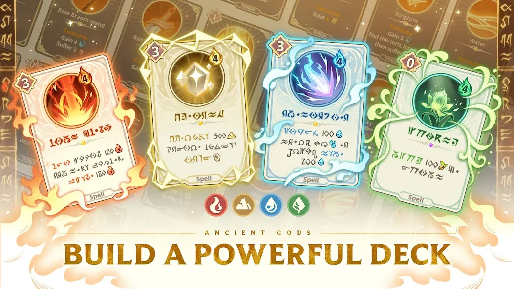 Ancient Gods: Card Battle RPG MOD APK на Android — Много денег и кристаллов — скриншот 3