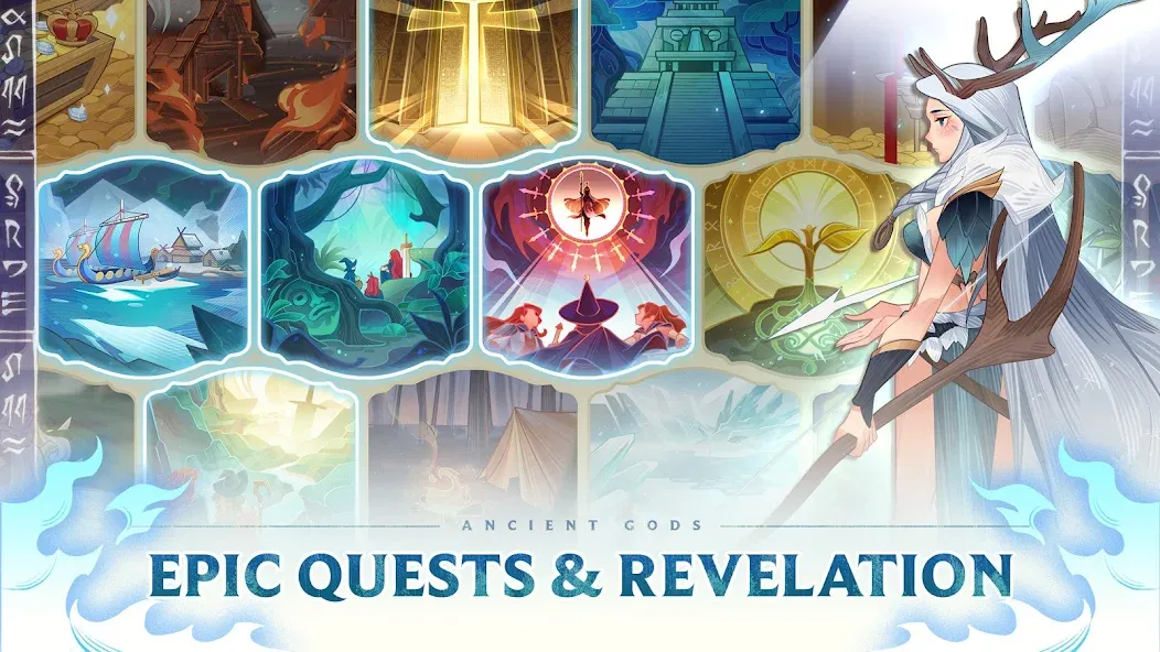 Ancient Gods: Card Battle RPG MOD APK на Android — Много денег и кристаллов — скриншот 4