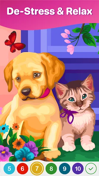 Hey Color Paint by Number Art MOD — Много подсказок и без рекламы на Андроид — скриншот 2 Hey Color Paint by Number Art MOD — Много подсказок и без рекламы на Андроид — скриншот 2