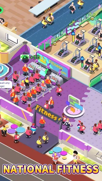 Скачать Fitness Club Tycoon на Андроид — Много денег — скриншот 2 Скачать Fitness Club Tycoon на Андроид — Много денег — скриншот 2