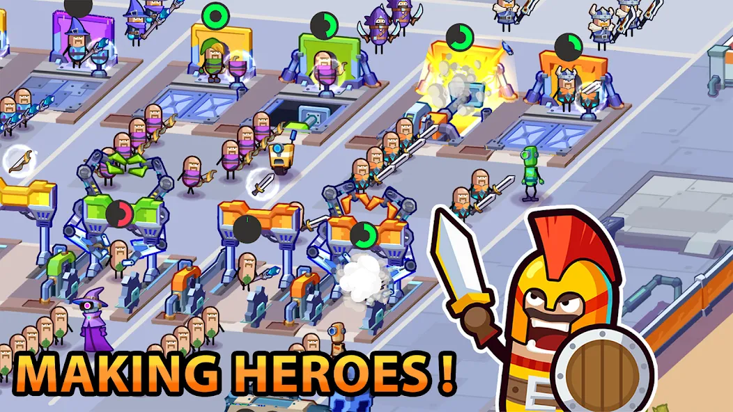 Взлом Hero Making Tycoon: Idle Games — Много денег — скриншот 1