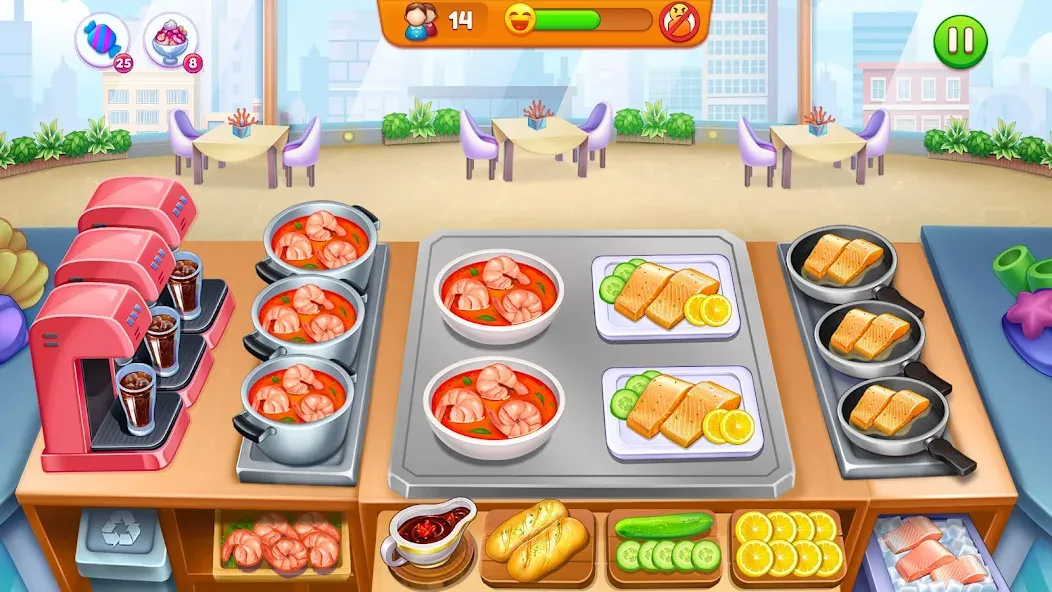 Cooking Restaurant Food Games Mod APK Много денег и без рекламы — Скачать на Андроид — скриншот 1 Cooking Restaurant Food Games Mod APK Много денег и без рекламы — Скачать на Андроид — скриншот 1