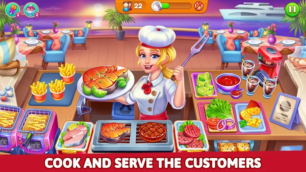 Cooking Restaurant Food Games Mod APK Много денег и без рекламы — Скачать на Андроид — скриншот 3 Cooking Restaurant Food Games Mod APK Много денег и без рекламы — Скачать на Андроид — скриншот 3