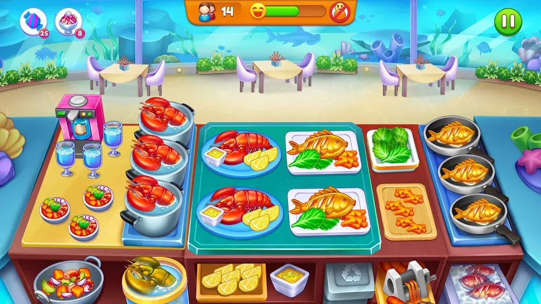 Cooking Restaurant Food Games Mod APK Много денег и без рекламы — Скачать на Андроид — скриншот 4 Cooking Restaurant Food Games Mod APK Много денег и без рекламы — Скачать на Андроид — скриншот 4