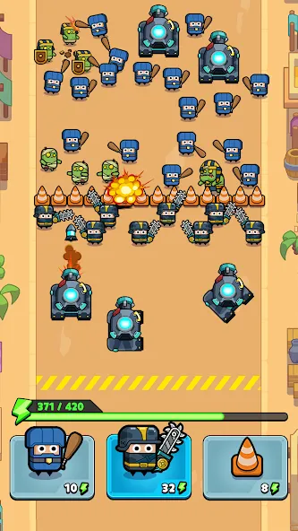 Police vs Zombie: Zombie City MOD APK на Android — Много денег — скриншот 2