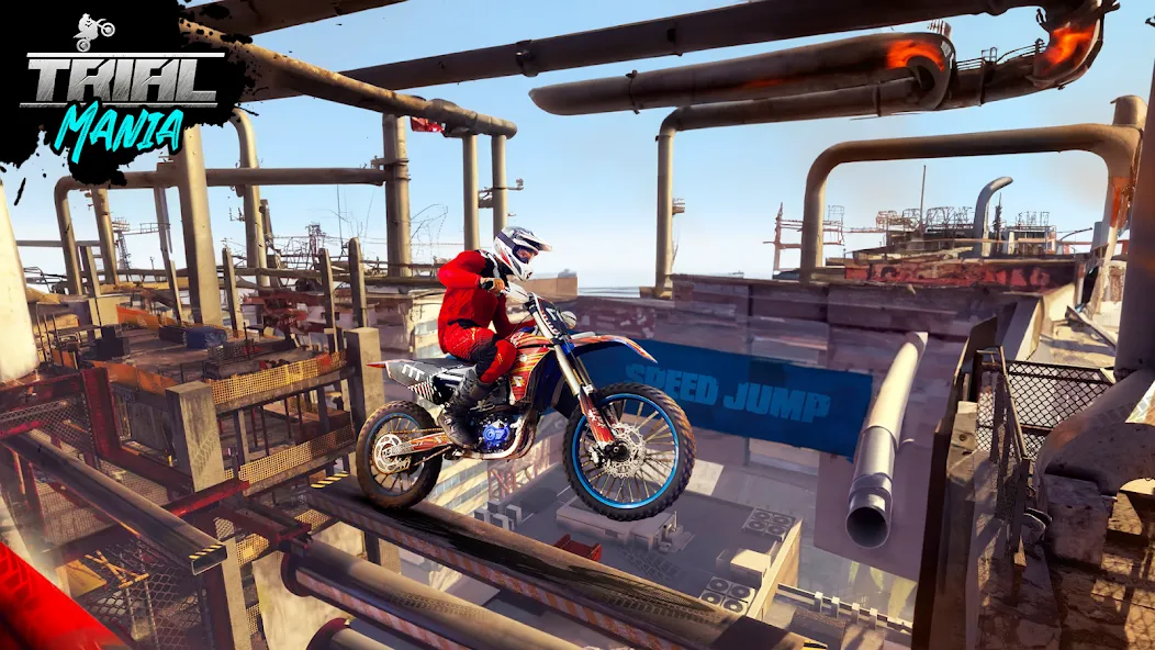 Скачать взломанную Trial Mania: Dirt Bike Games — Много денег — скриншот 4