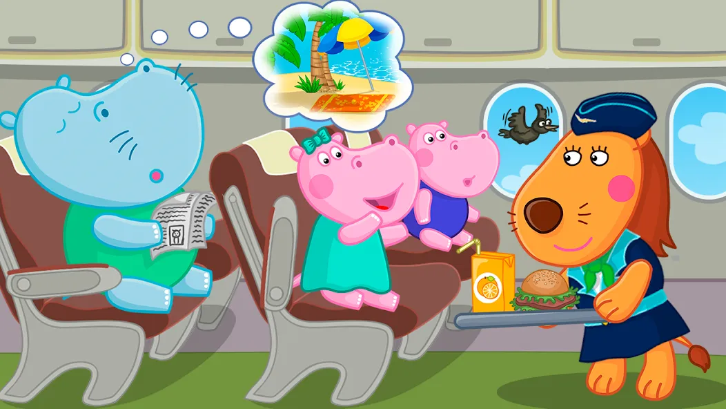 Скачать Hippo: Airport Profession Game MOD APK — Много денег — скриншот 1