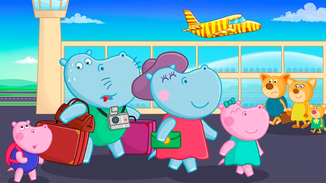 Скачать Hippo: Airport Profession Game MOD APK — Много денег — скриншот 4