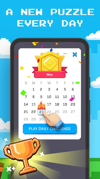 Скачать взлом Blockin' Color - Block Puzzle на Андроид — Много денег и без рекламы — скриншот 4 Скачать взлом Blockin' Color - Block Puzzle на Андроид — Много денег и без рекламы — скриншот 4