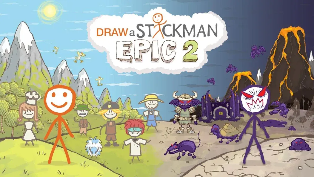 Draw a Stickman: EPIC 2 на Андроид — Мод Все уровни разблокированы — скриншот 1