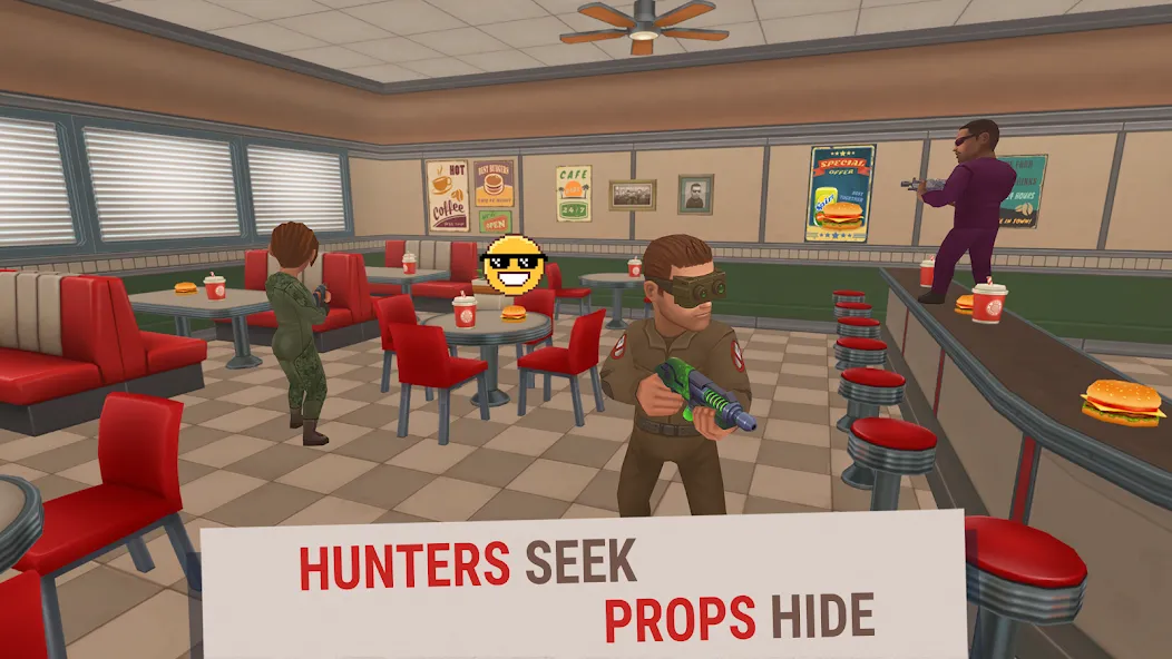 Скачать Hide Online - Hunters vs Props — Много денег и патронов — скриншот 2