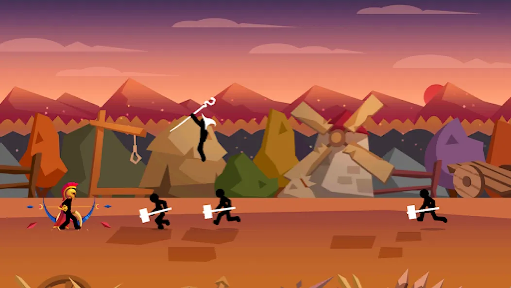 Взломанная Stick Fight: Shadow Archer на Андроид — Много денег — скриншот 1
