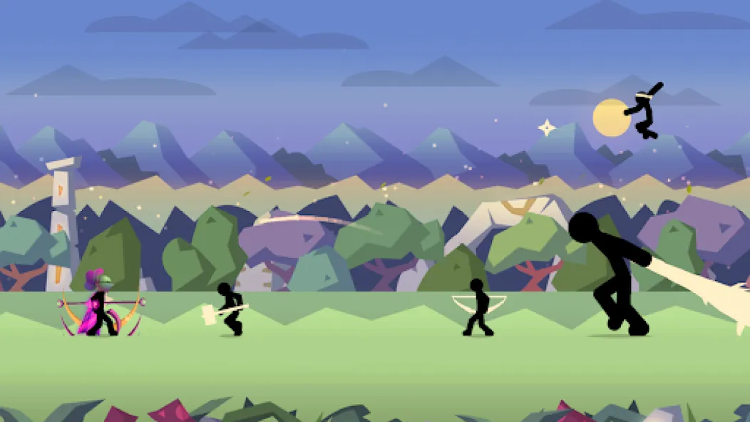 Взломанная Stick Fight: Shadow Archer на Андроид — Много денег — скриншот 2