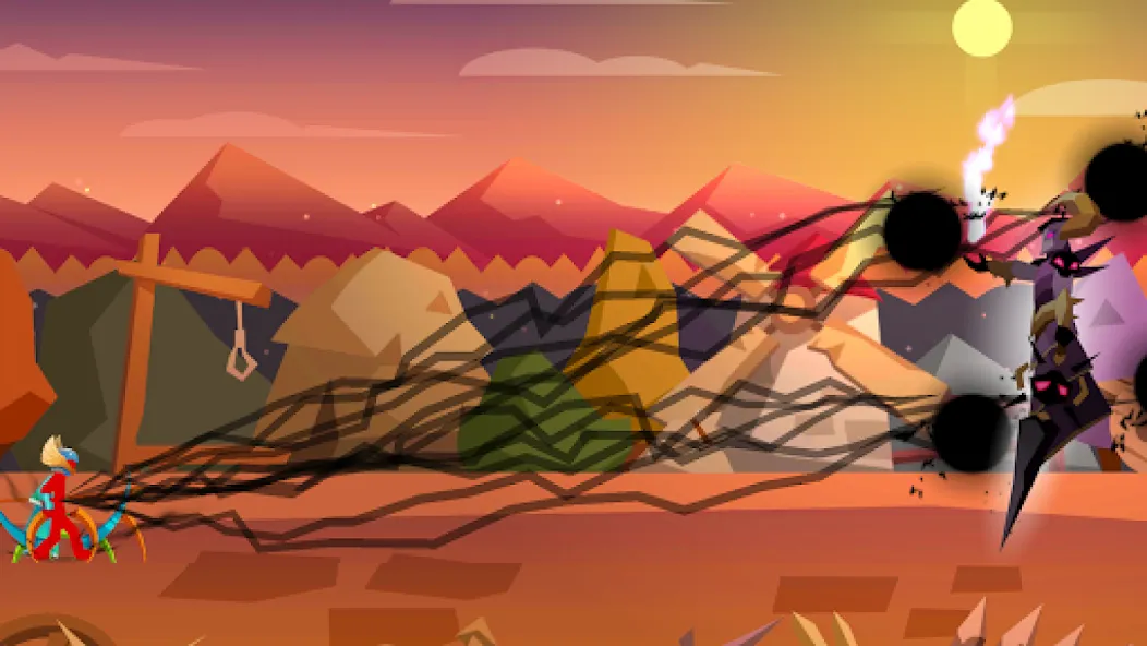 Взломанная Stick Fight: Shadow Archer на Андроид — Много денег — скриншот 3