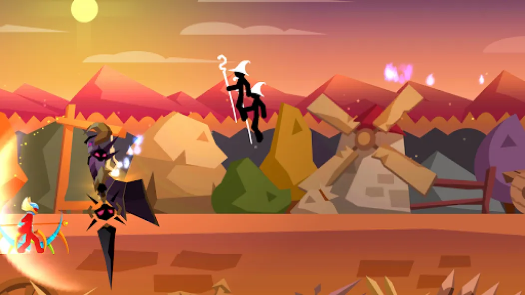 Взломанная Stick Fight: Shadow Archer на Андроид — Много денег — скриншот 5