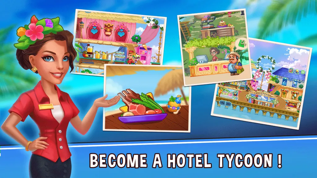 Hotel Empire Fever MOD APK на Android — Много денег и алмазов — скриншот 2