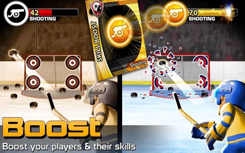 BIG WIN Hockey — Мод: Много денег и золота — скриншот 2
