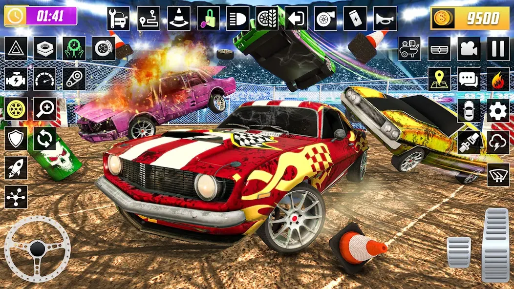 Скачать X Demolition Derby : Car Games с модом — Много денег — скриншот 1