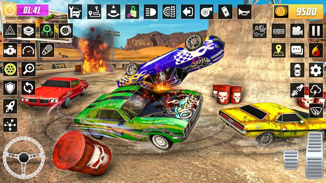 Скачать X Demolition Derby : Car Games с модом — Много денег — скриншот 2
