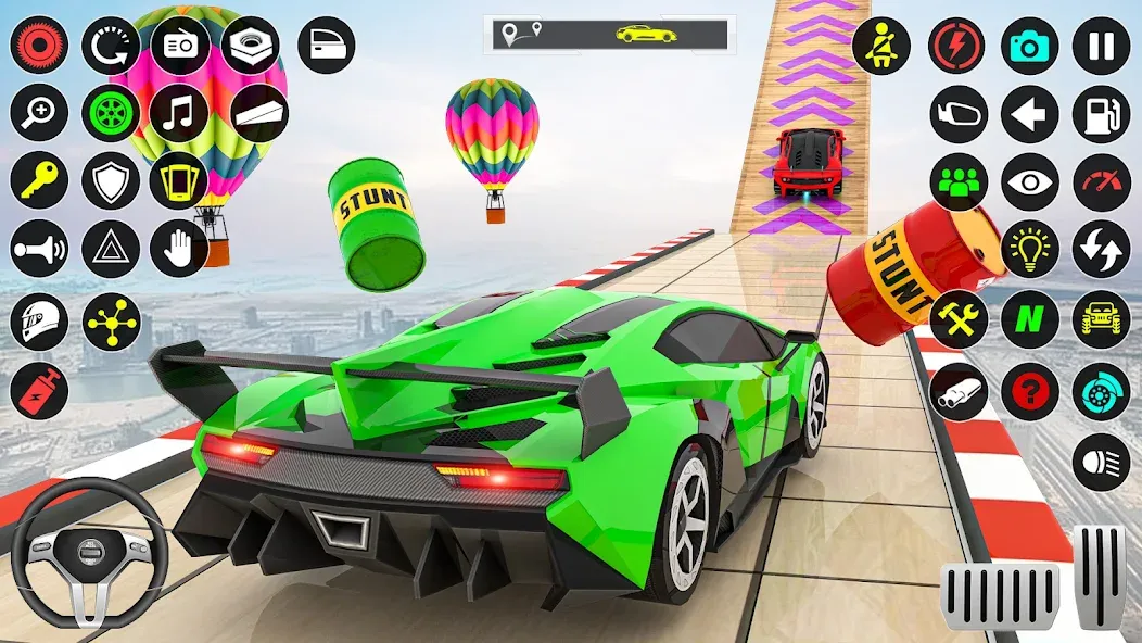 GT Car Stunt Race: Mega Ramps (Мод Много денег) — скриншот 1