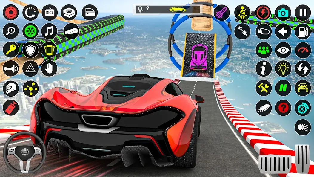 GT Car Stunt Race: Mega Ramps (Мод Много денег) — скриншот 4