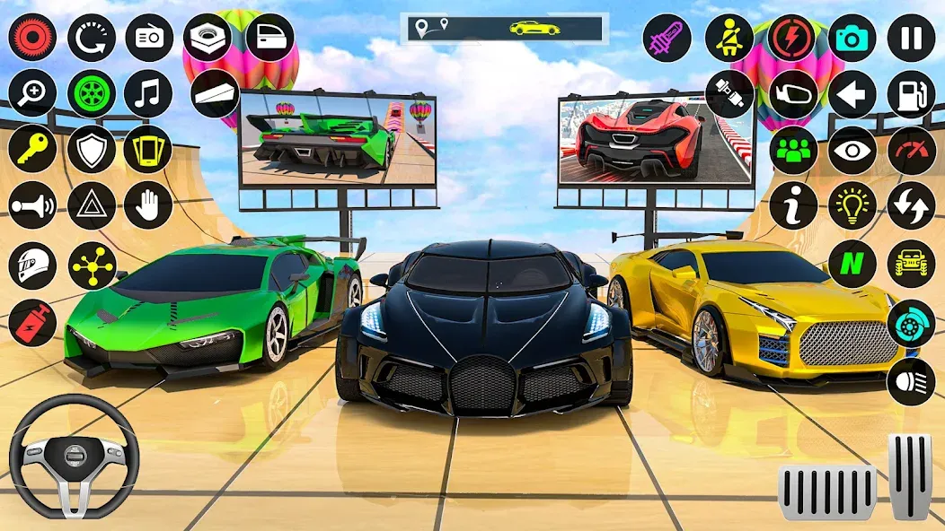 GT Car Stunt Race: Mega Ramps (Мод Много денег) — скриншот 5