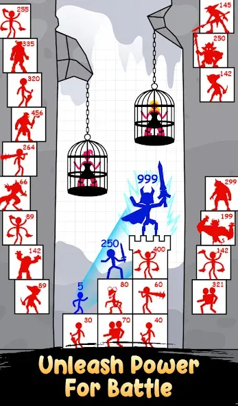 Stick Hero: Tower Defense (Мод Много денег и без рекламы) — скриншот 2