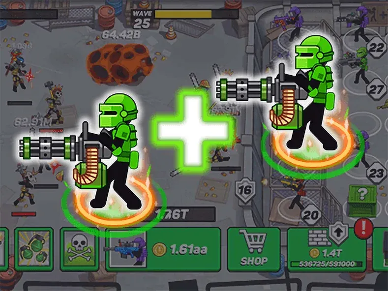Stickman Defenders: Stick War MOD APK — Много денег — скриншот 2