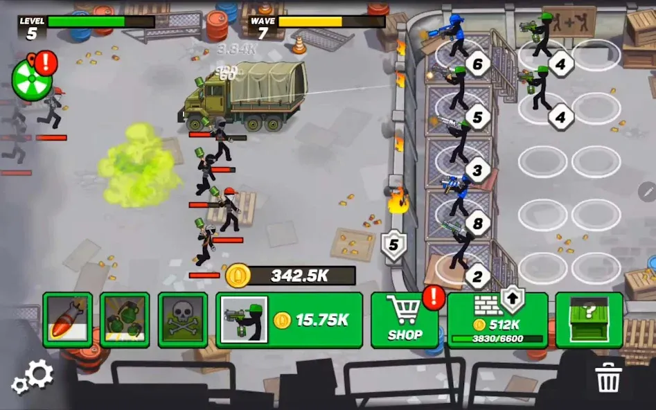 Stickman Defenders: Stick War MOD APK — Много денег — скриншот 4