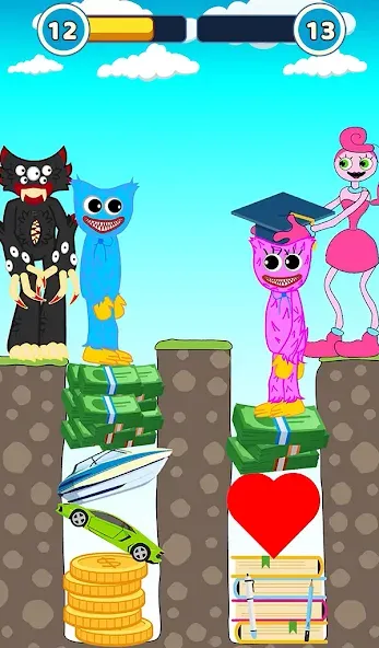 Hugy's Funny Animated Story MOD — Все открыто на Андроид — скриншот 4