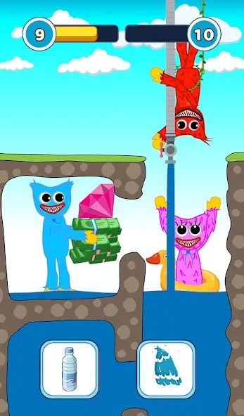 Hugy's Funny Animated Story MOD — Все открыто на Андроид — скриншот 5