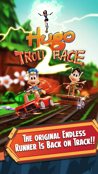 Hugo Troll Race 2: Rail Rush — Мод: Много денег и золота — скриншот 1