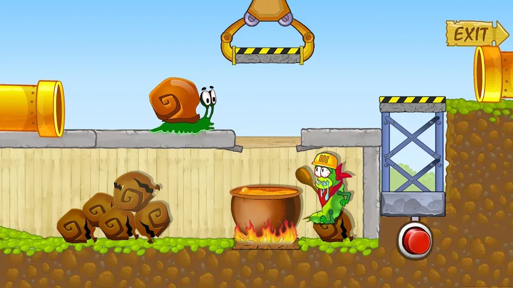 Скачать Snail Bob 1: Adventure Puzzle на Android — Все уровни разблокированы — скриншот 1