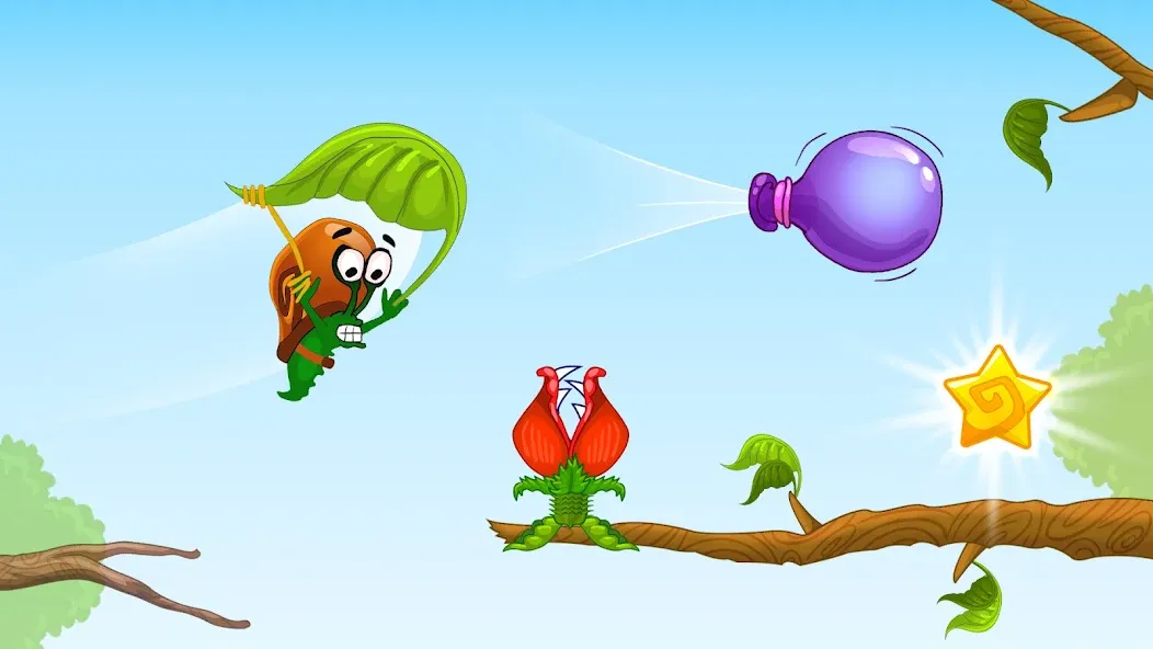 Скачать Snail Bob 1: Adventure Puzzle на Android — Все уровни разблокированы — скриншот 2