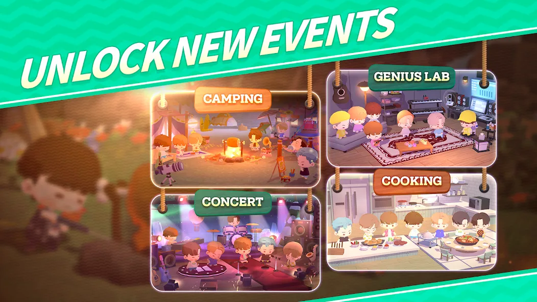 BTS Island: In the SEOM Puzzle MOD APK на Android — Бесплатные покупки — скриншот 2