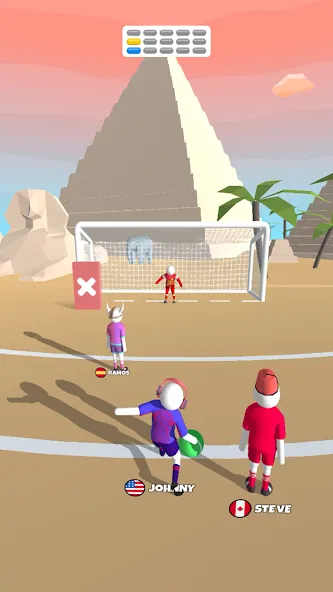Goal Party - Soccer Freekick MOD — Много денег на Андроид — скриншот 3