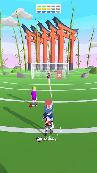 Goal Party - Soccer Freekick MOD — Много денег на Андроид — скриншот 4
