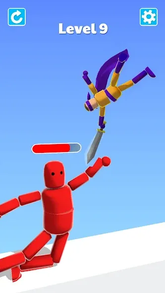 Ragdoll ninja: Imposter hero на Андроид — Много денег — скриншот 1