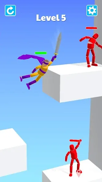 Ragdoll ninja: Imposter hero на Андроид — Много денег — скриншот 2