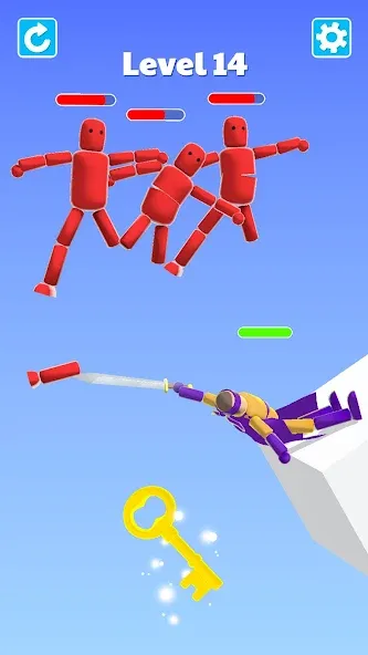 Ragdoll ninja: Imposter hero на Андроид — Много денег — скриншот 3