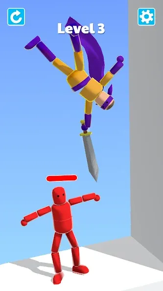 Ragdoll ninja: Imposter hero на Андроид — Много денег — скриншот 4