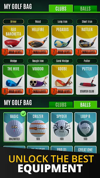 Скачать Ultimate Golf! (Мод: Бесконечные деньги и премиум мячи) на Андроид — скриншот 4