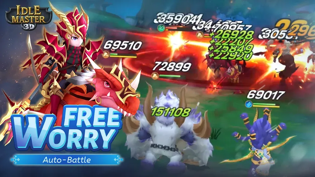 Скачать Idle Master- 3D AFK Arena MOD APK — Много денег — скриншот 4