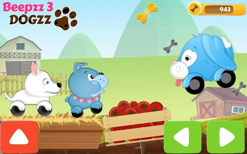 Racing games for kids - Dogs MOD APK на Android — Все машины разблокированы — скриншот 2
