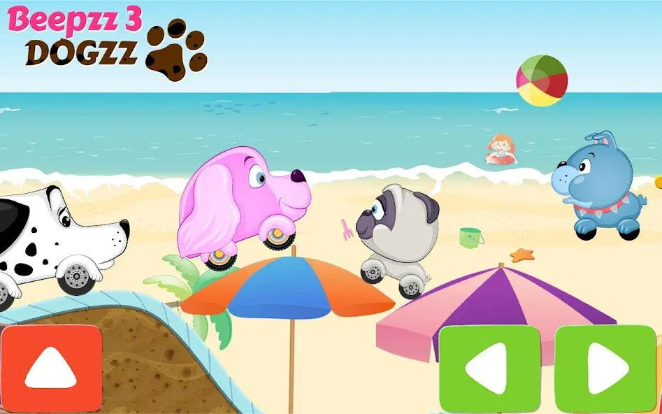 Racing games for kids - Dogs MOD APK на Android — Все машины разблокированы — скриншот 5