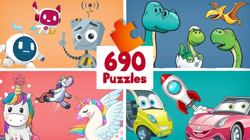 690 Puzzles for preschool kids на Андроид — Все уровни разблокированы — скриншот 1