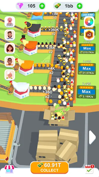 Скачать Idle Egg Factory с модом — Много денег и без рекламы — скриншот 2