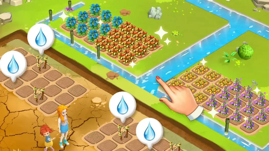 Island Farm Adventure MOD — Много денег и энергии на Андроид — скриншот 1