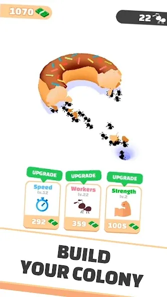 Idle Ants - Simulator Game MOD — Много денег и без рекламы на Андроид — скриншот 1